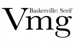Baskerville font serif